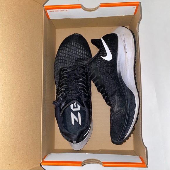 Nike Air Zoom Pegasus 37 TB Black White Running Shoes 8 CJ0677-001 - Picture 6 of 9